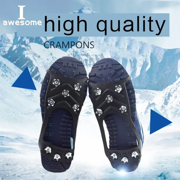 8 Teeth Ice Gripper For Shoes Snow Crampons Anti-slip Ice Gripper