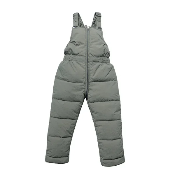 Winter Children Warm Overalls Autumn Girls Boys Thick Pants - Image 4