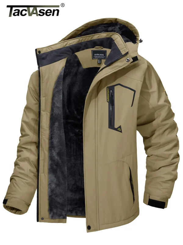 TACVASEN Fleece Lining Mountain Jackets Mens Hiking Jackets - Image 3