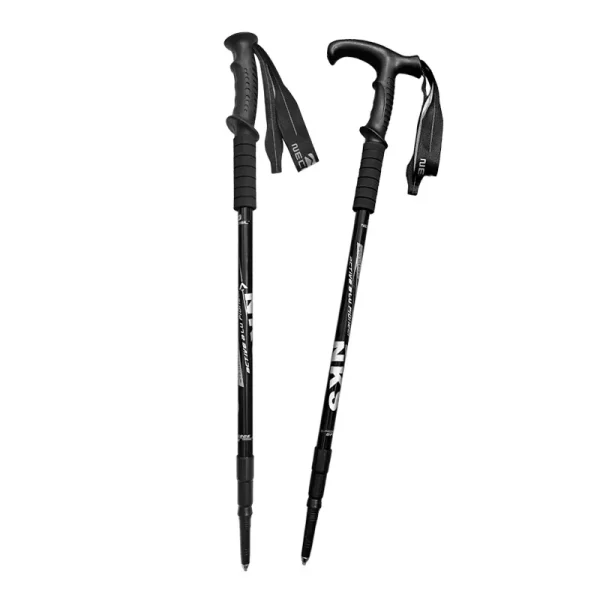 1pc Aluminium Alloy Teleskopic Stick Hiking Poles Bastão De Trekking Walking Stick Ultralight Absorber Walking Cane Alpenstock - Image 2