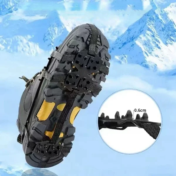 1 Pair 24-Teeth Anti-Skid Ice Gripper Spike Winter Climbing Anti-Slip Snow Spikes Grips Cleats Over Shoes Covers Crampon - Image 3