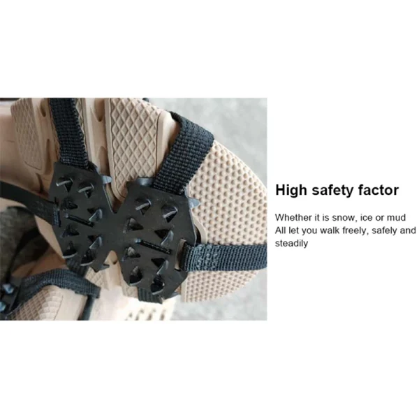 1 Pair 24-Teeth Anti-Skid Ice Gripper Spike Winter Climbing Anti-Slip Snow Spikes Grips Cleats Over Shoes Covers Crampon - Image 5