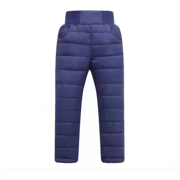 Casual Girl Boy Winter Pants Cotton Padded Thick Warm Trousers Waterproof Ski Pants - Image 3